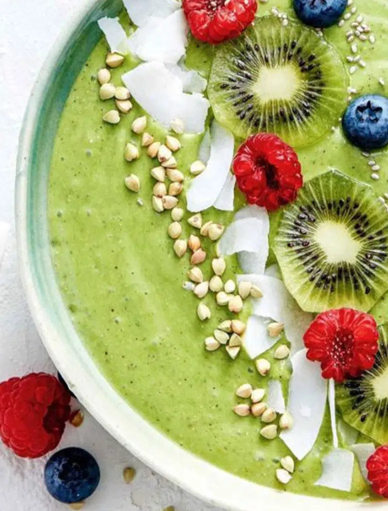 Immune boosting smoothie with kiwi and berries